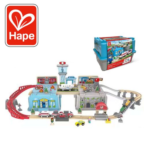 Hape Mega Metropolis Train Bucket Set